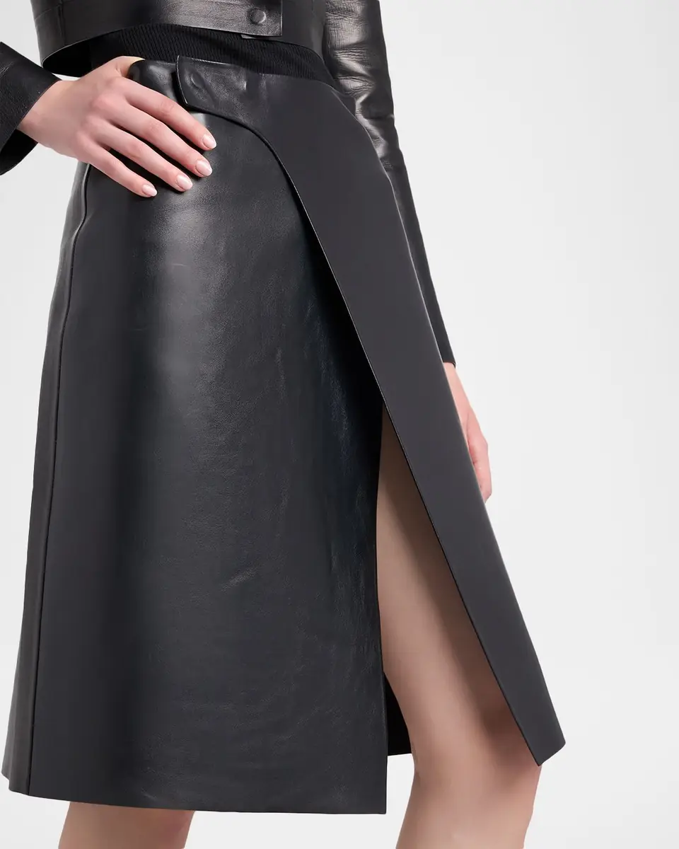 Tom Ford Nappa Leather Wrap Skirt | Thumbnail 5 Tom Ford Nappa Leather Wrap Skirt | Thumbnail 5