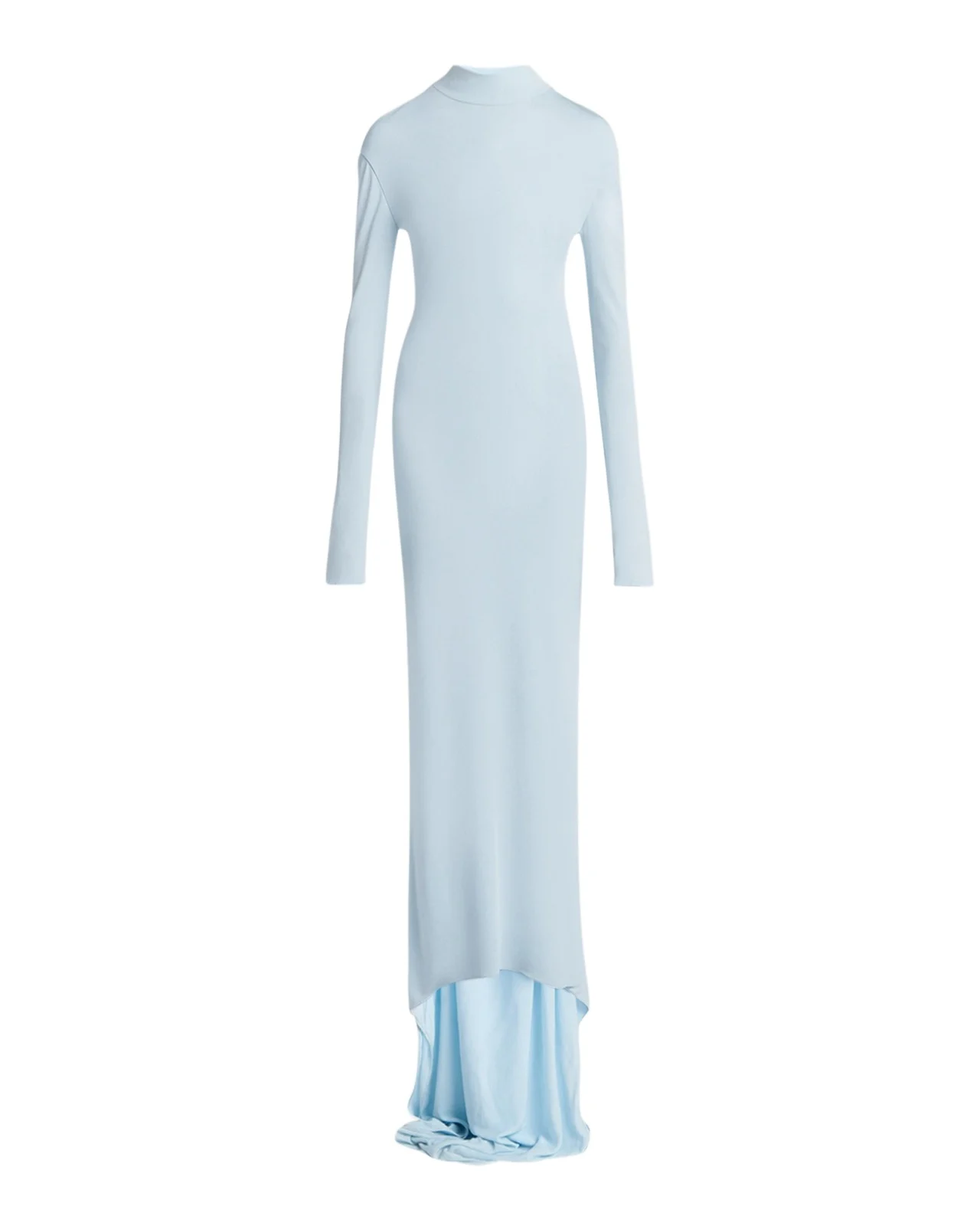 Long-Sleeve Twisted Open-Back Crepe Jersey Gown
