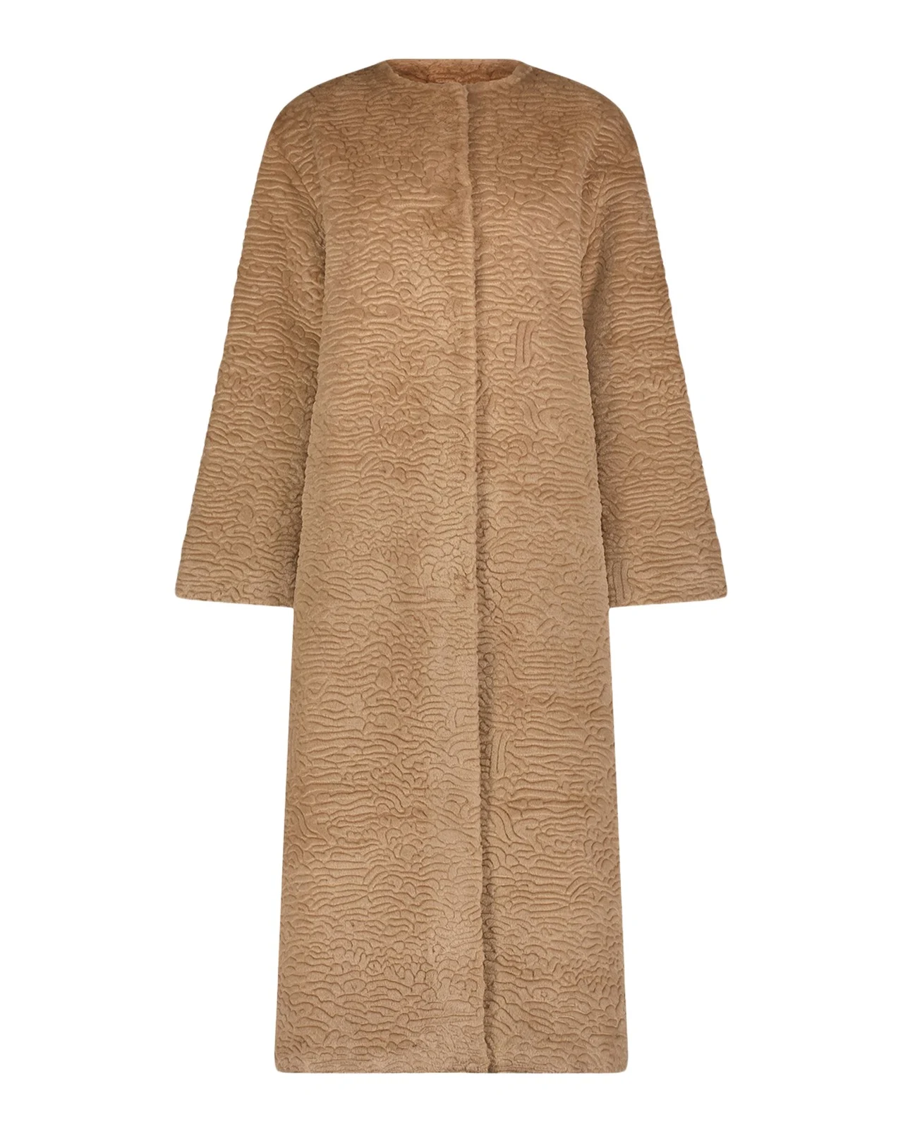 Lyla Grant Fur-Free Textured Faux Shearling Coat
