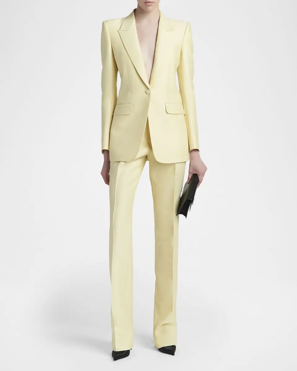 Tom Ford Wool Silk Single-Breasted Jacket | Thumbnail 2