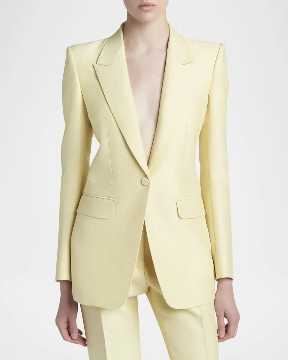 Tom Ford Wool Silk Single-Breasted Jacket | Thumbnail 4