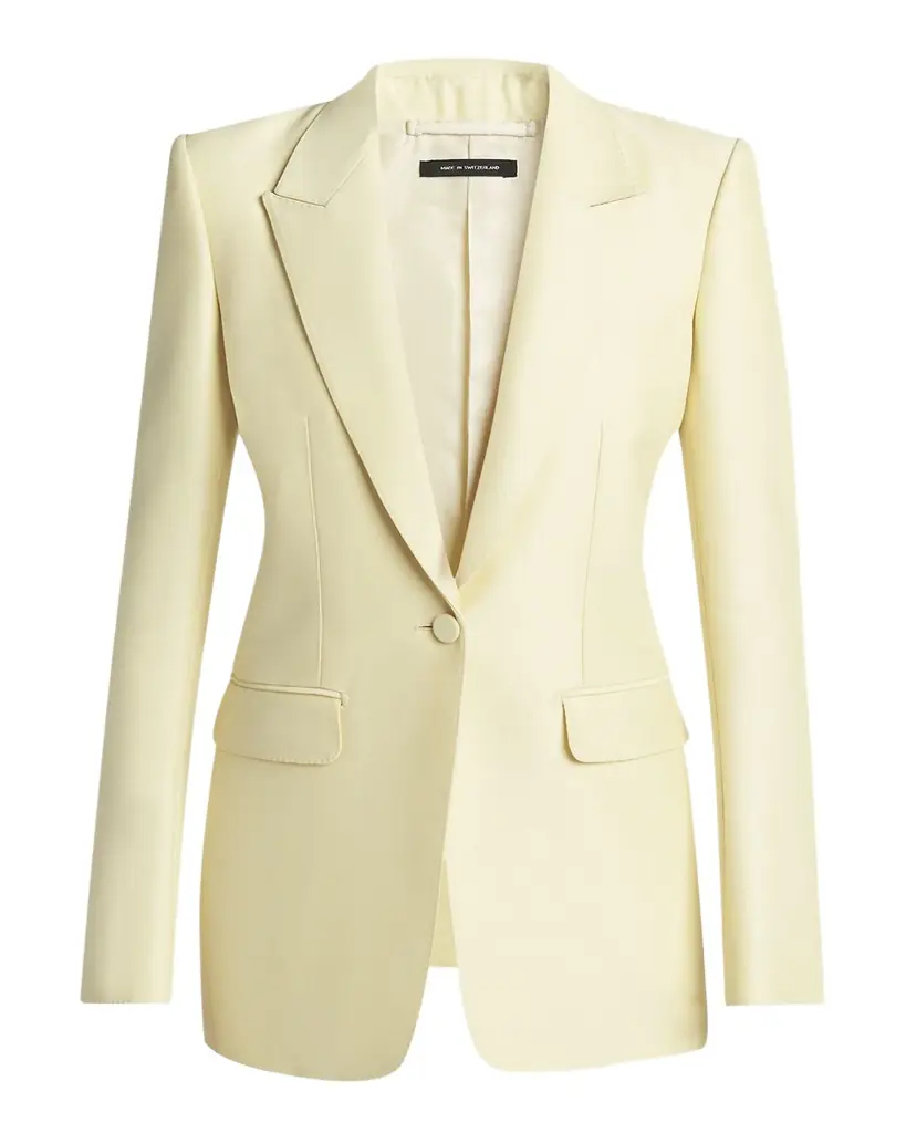 Tom Ford Wool Silk Single-Breasted Jacket | Image 1 Tom Ford Wool Silk Single-Breasted Jacket | Image 1