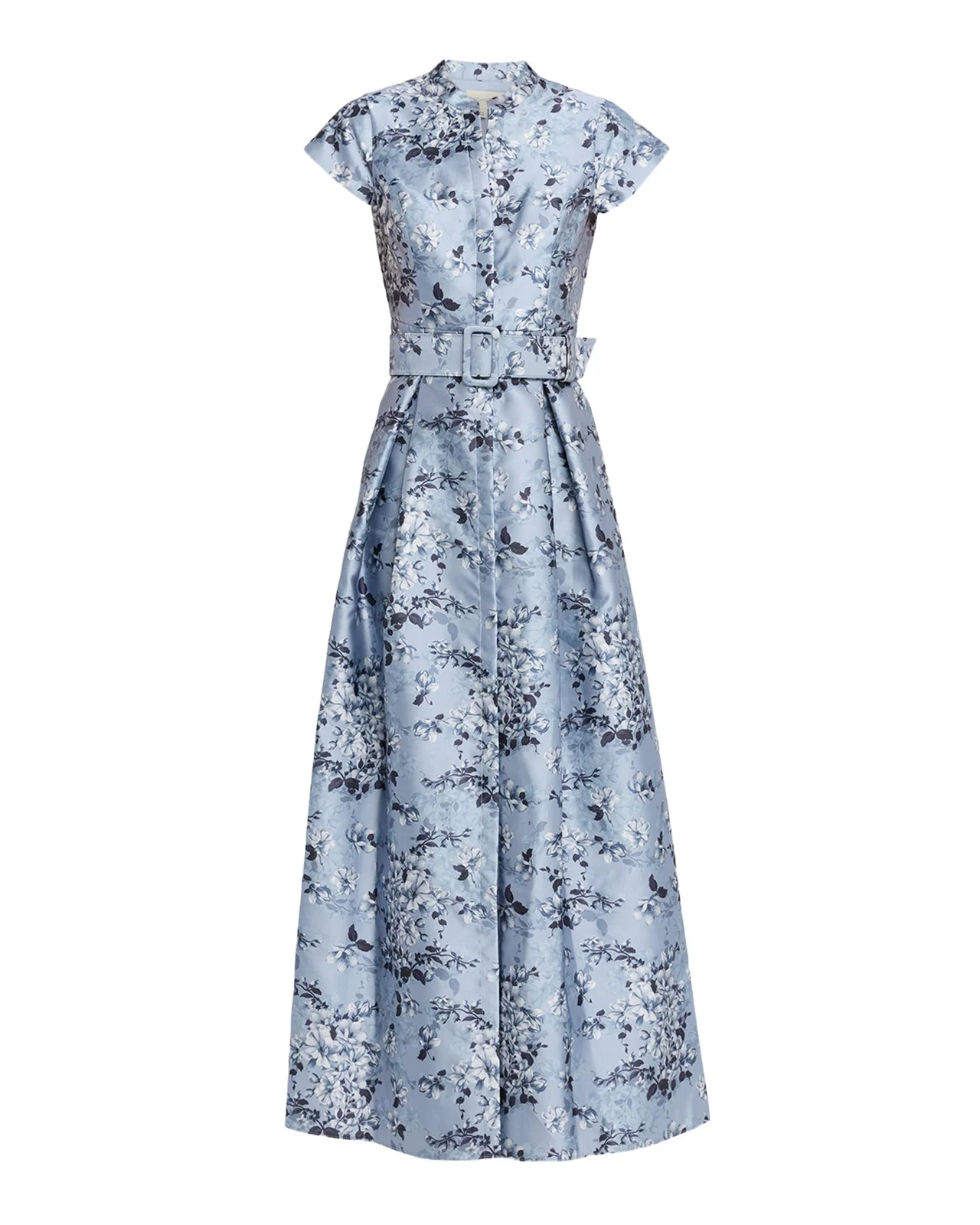 Marta Pleated Floral-Print Mikado Gown Marta Pleated Floral-Print Mikado Gown