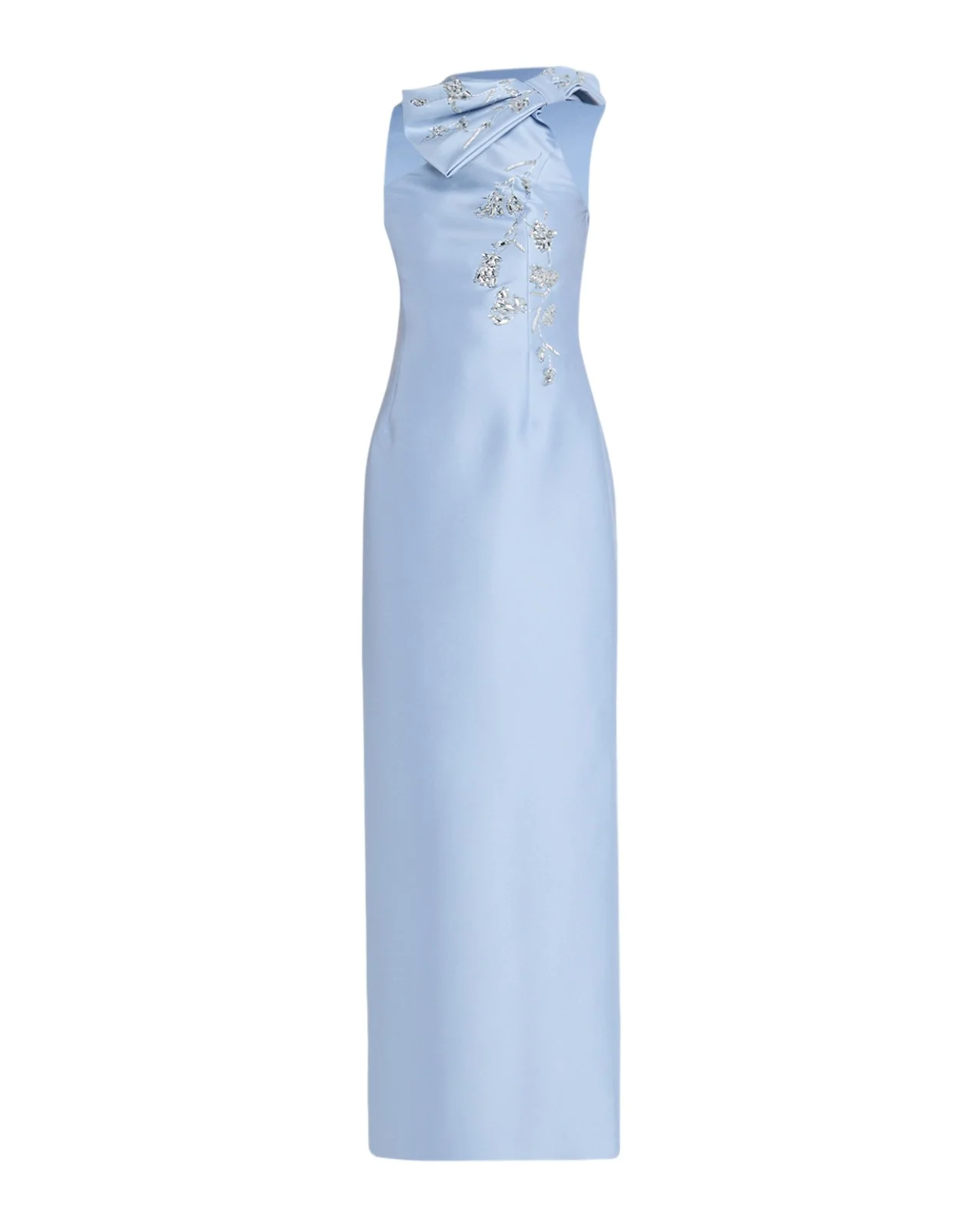 Olivia Beaded Bow-Embellished Mikado Gown Olivia Beaded Bow-Embellished Mikado Gown