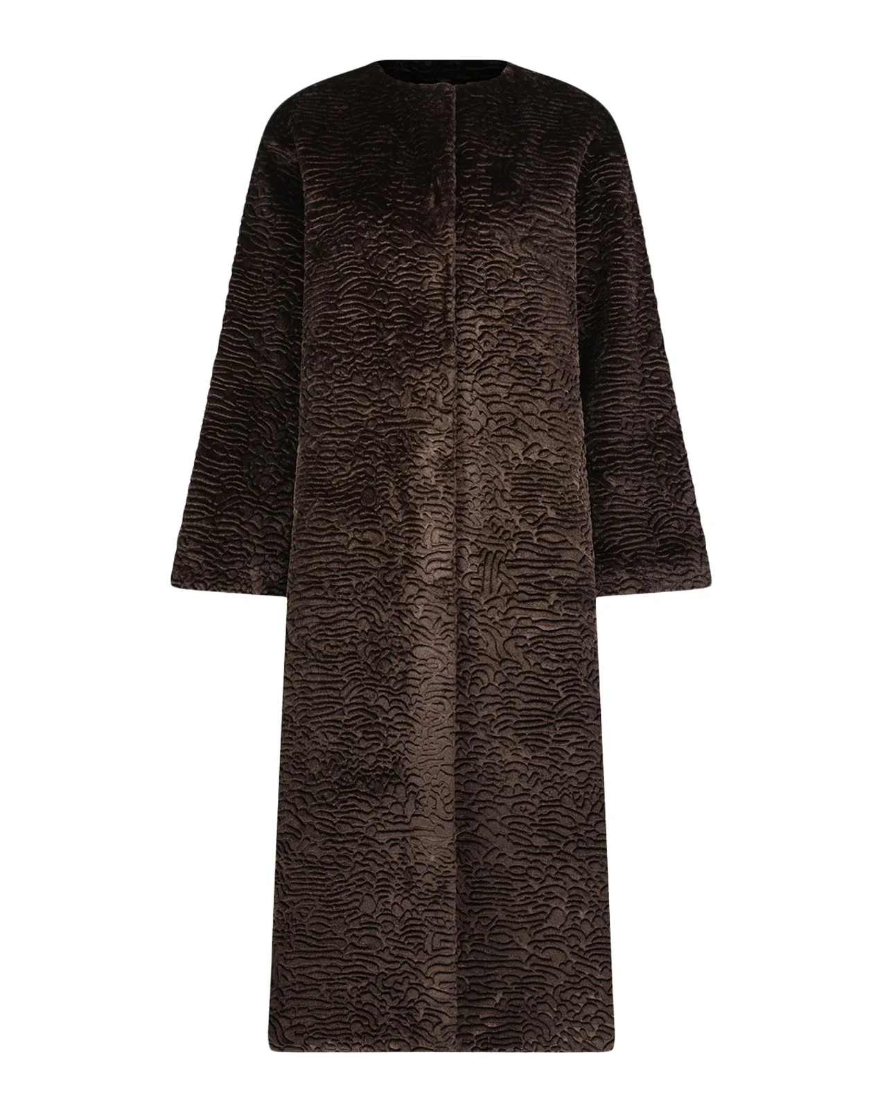Lyla Grant Fur-Free Textured Faux Shearling Coat