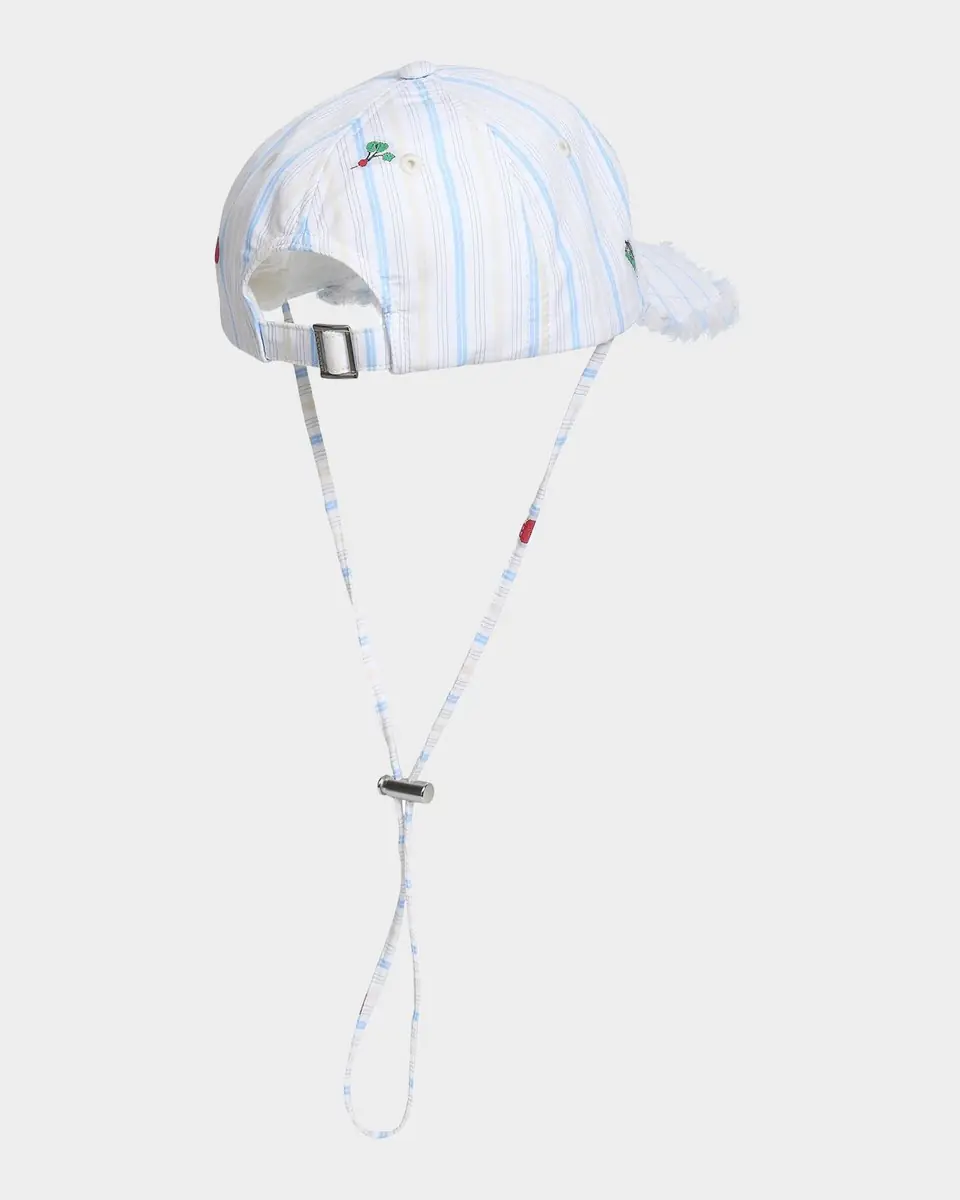 Jacquemus Men's La Casquette Art Vegetable-Embroidered Stripe Baseball Cap | Thumbnail 2 Jacquemus Men's La Casquette Art Vegetable-Embroidered Stripe Baseball Cap | Thumbnail 2