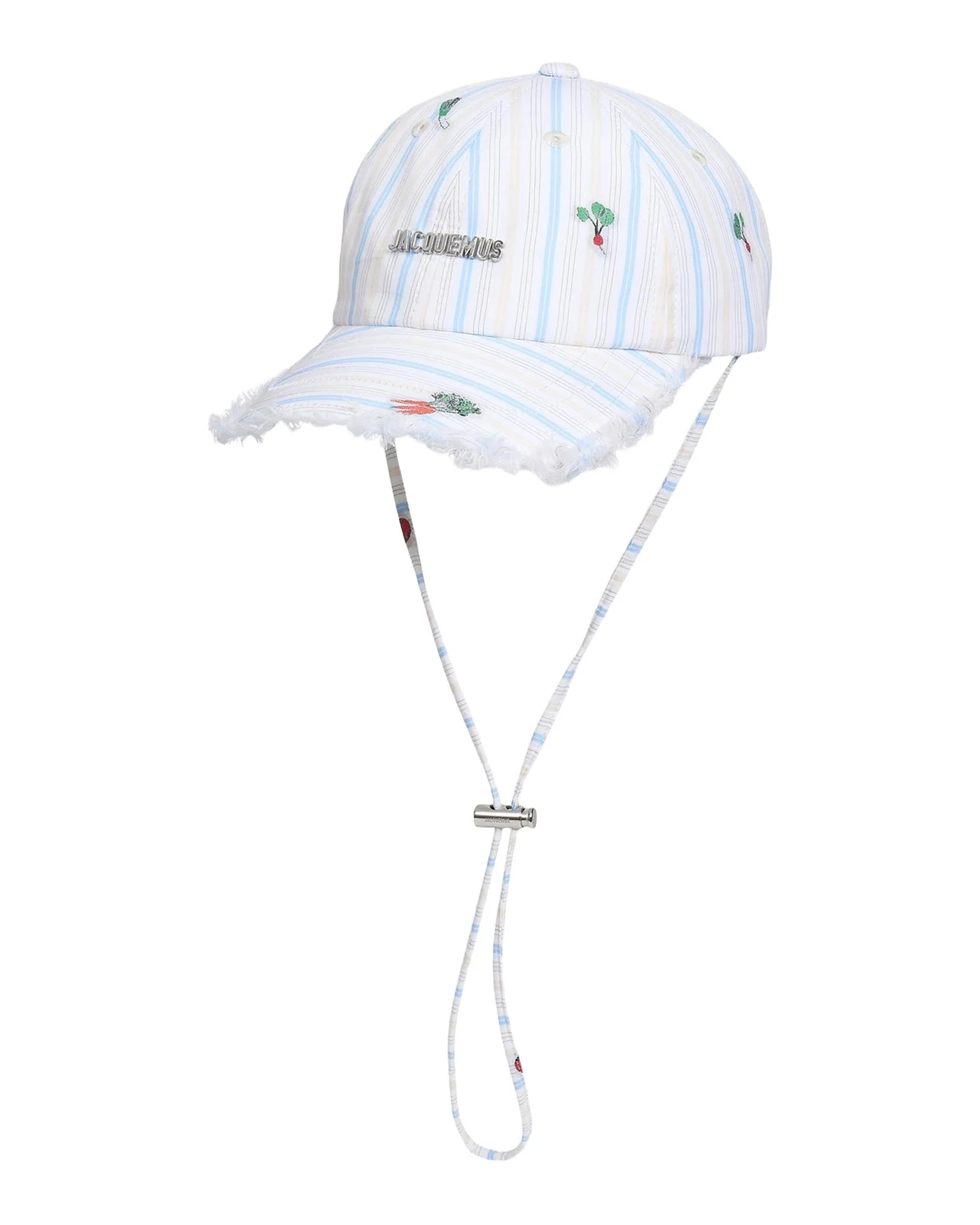 Jacquemus Men's La Casquette Art Vegetable-Embroidered Stripe Baseball Cap