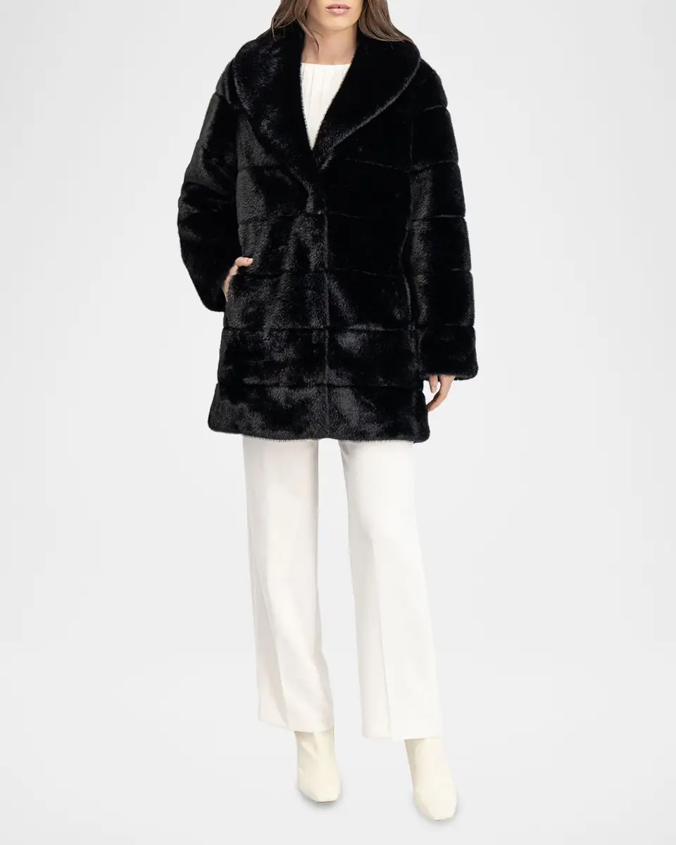 Lyla Grant Fur-Free Quilted Faux Mink Coat | Thumbnail 2 Lyla Grant Fur-Free Quilted Faux Mink Coat | Thumbnail 2