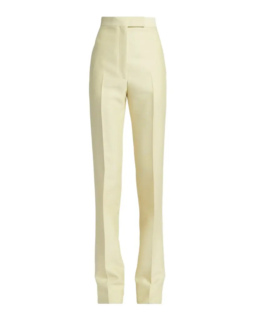 Tom Ford High-Rise Wool-Silk Straight-Leg Pants | Image 1 Tom Ford High-Rise Wool-Silk Straight-Leg Pants | Image 1