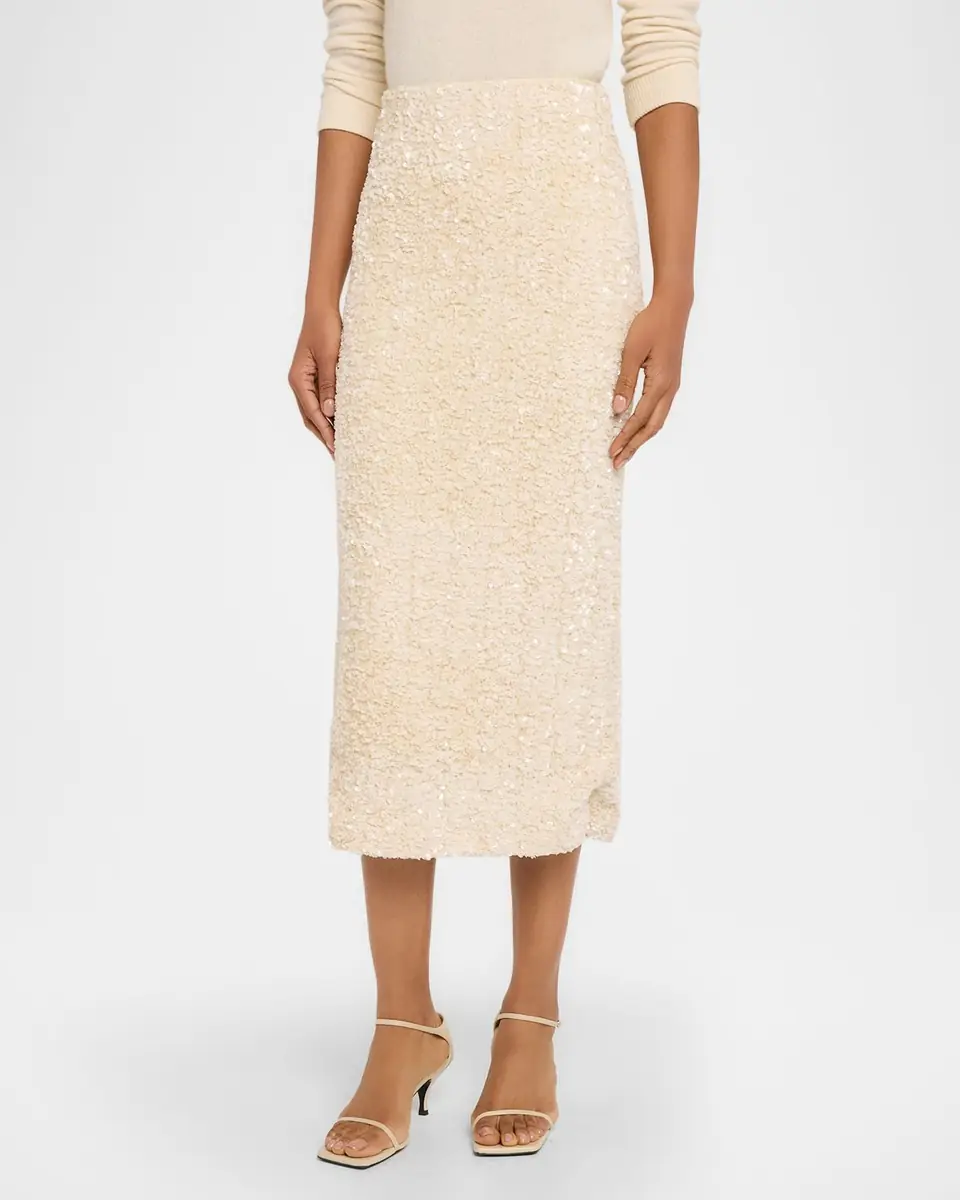 Vince Sequined Velvet Midi Skirt | Thumbnail 3 Vince Sequined Velvet Midi Skirt | Thumbnail 3