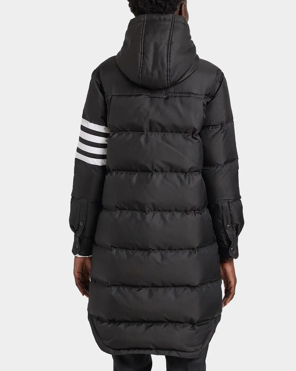 Thom Browne Shiny Ripstop 4-Bar Parka Jacket | Thumbnail 3