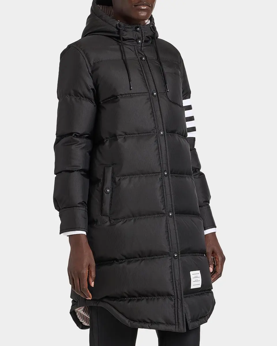 Thom Browne Shiny Ripstop 4-Bar Parka Jacket | Thumbnail 6