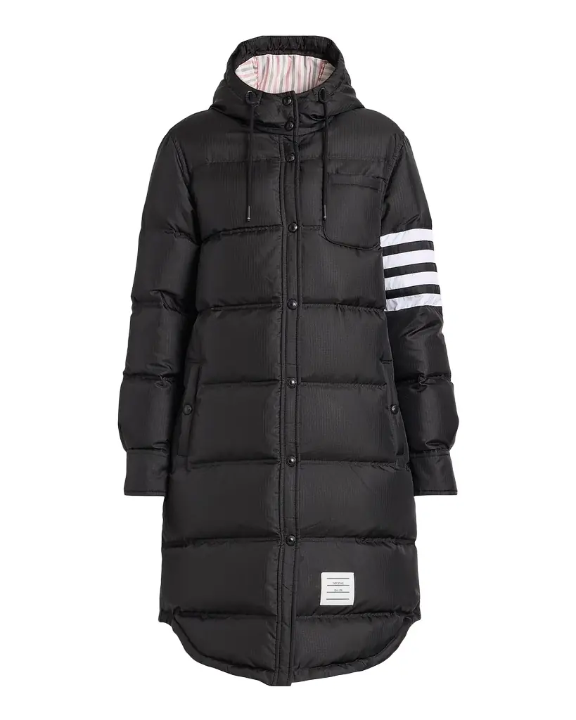 Thom Browne Shiny Ripstop 4-Bar Parka Jacket | Image 1 Thom Browne Shiny Ripstop 4-Bar Parka Jacket | Image 1