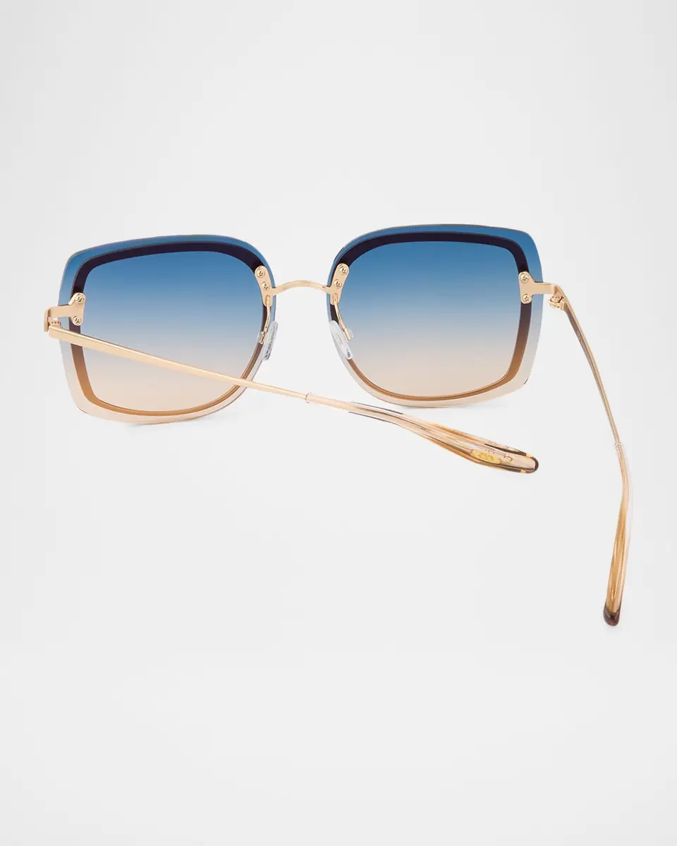 BARTON PERREIRA Halima 65mm Square Titanium Sunglasses | Thumbnail 2 BARTON PERREIRA Halima 65mm Square Titanium Sunglasses | Thumbnail 2