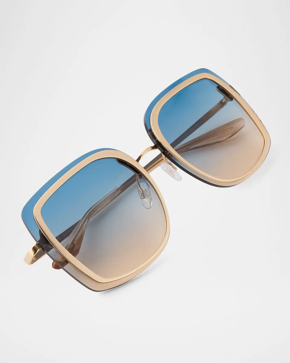 BARTON PERREIRA Halima 65mm Square Titanium Sunglasses | Thumbnail 5 BARTON PERREIRA Halima 65mm Square Titanium Sunglasses | Thumbnail 5
