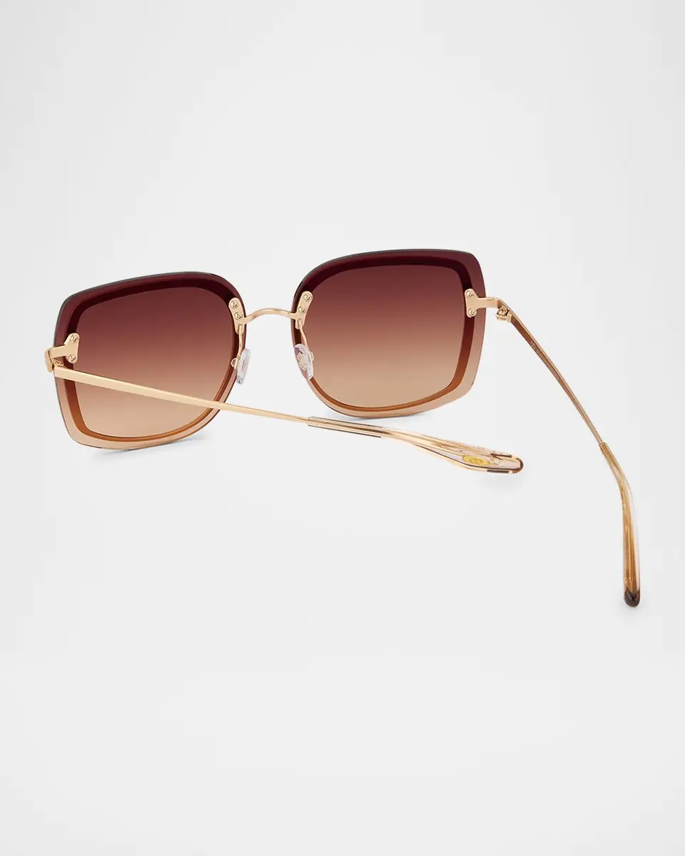BARTON PERREIRA Halima 65mm Square Titanium Sunglasses | Thumbnail 2 BARTON PERREIRA Halima 65mm Square Titanium Sunglasses | Thumbnail 2