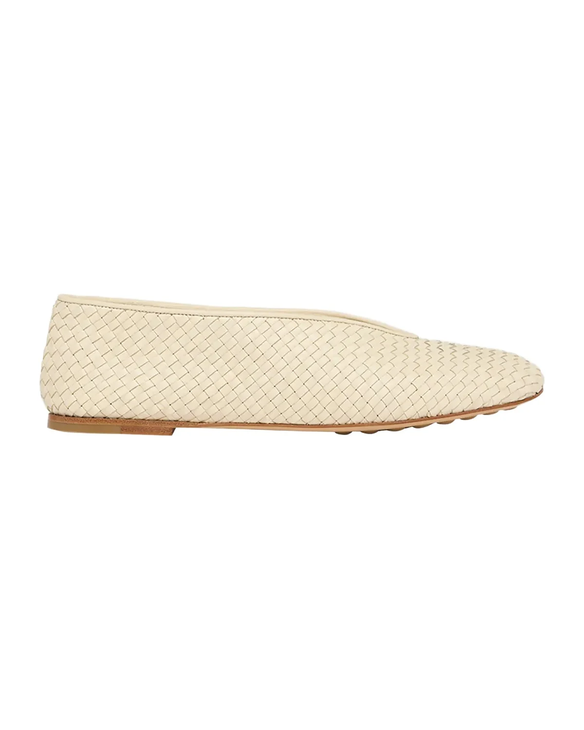 Rosa Micro Woven Nappa Leather Ballerina Flats Rosa Micro Woven Nappa Leather Ballerina Flats