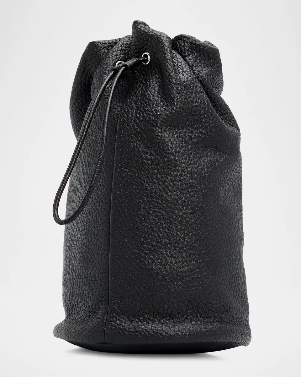 THE ROW Men's Sporty Leather Drawstring Pouch | Thumbnail 3