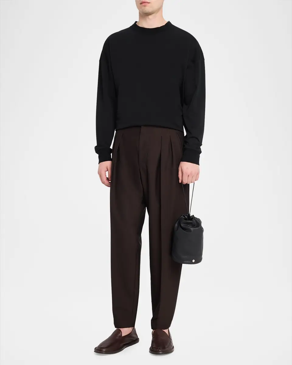 THE ROW Men's Sporty Leather Drawstring Pouch | Thumbnail 5