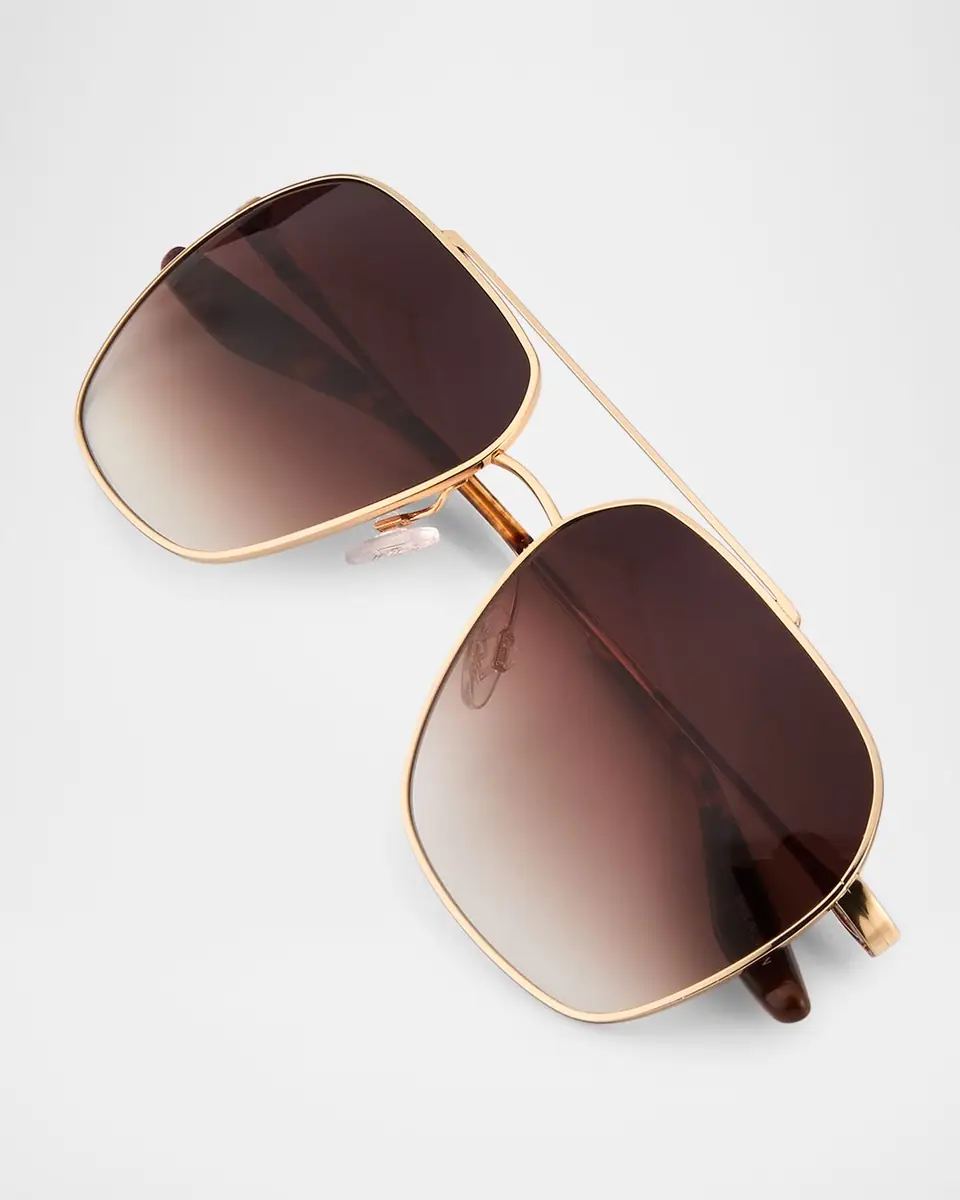BARTON PERREIRA Rizzo 58mm Titanium Navigator Sunglasses | Thumbnail 5