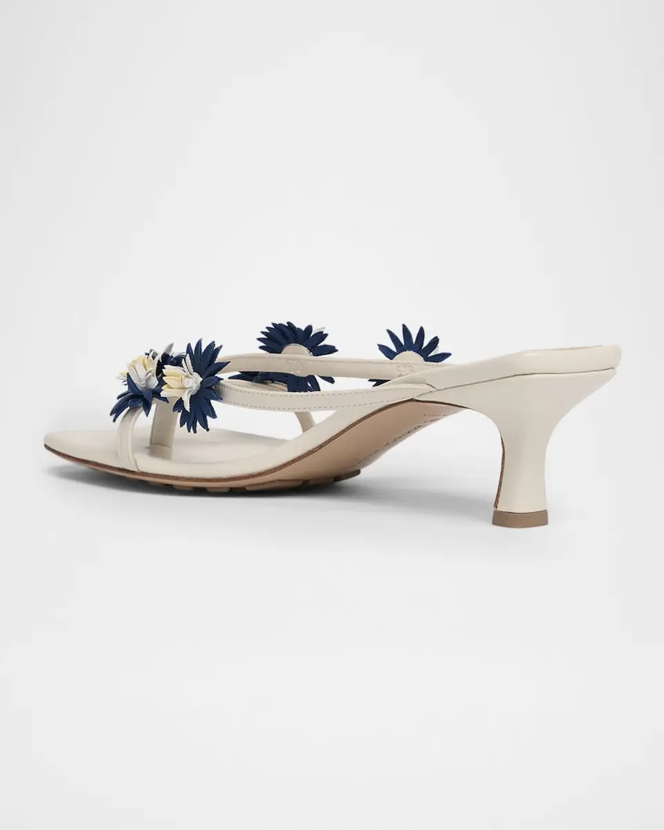 Bottega Veneta Riva Floral Leather Kitten-Heel Sandals | Thumbnail 4 Bottega Veneta Riva Floral Leather Kitten-Heel Sandals | Thumbnail 4