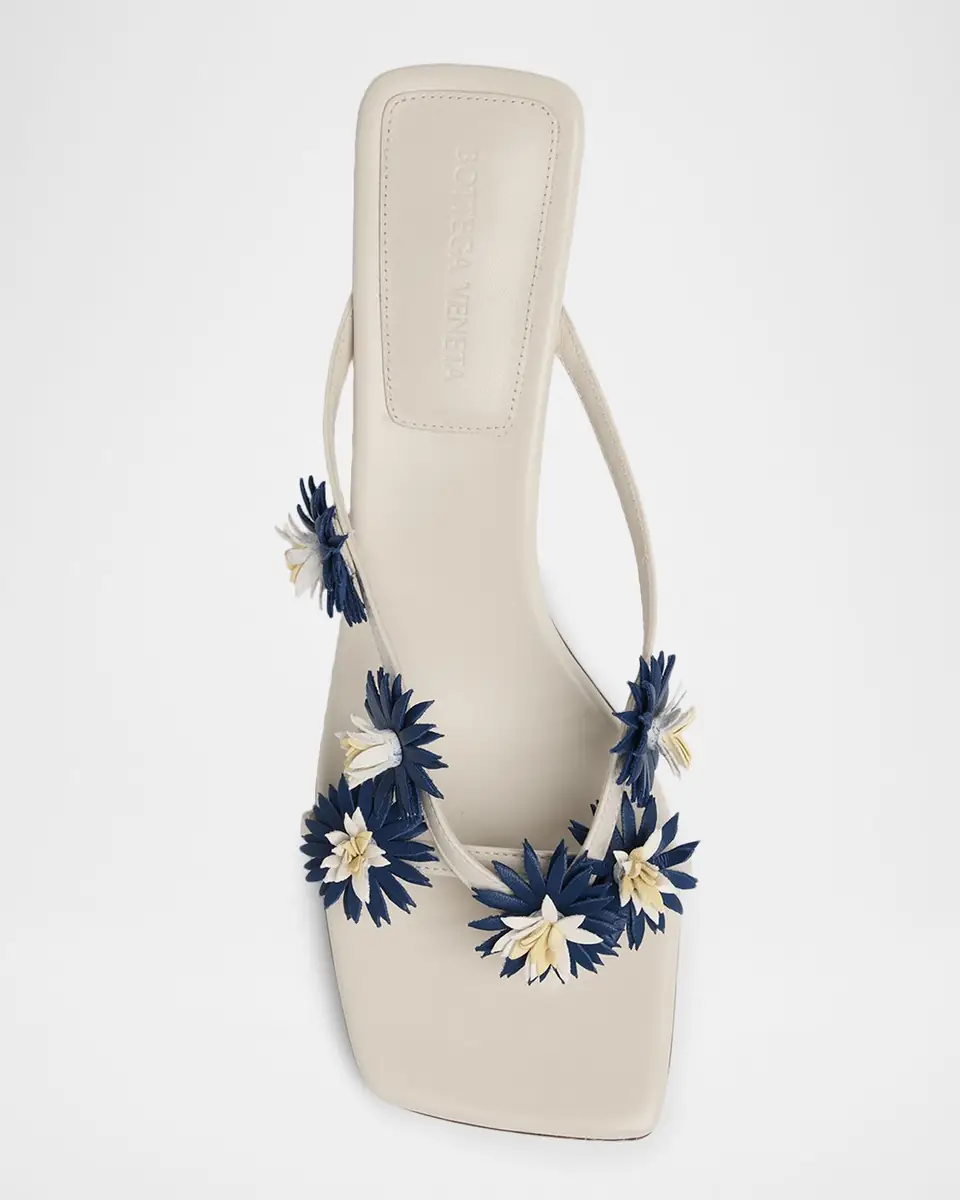 Bottega Veneta Riva Floral Leather Kitten-Heel Sandals | Thumbnail 6 Bottega Veneta Riva Floral Leather Kitten-Heel Sandals | Thumbnail 6