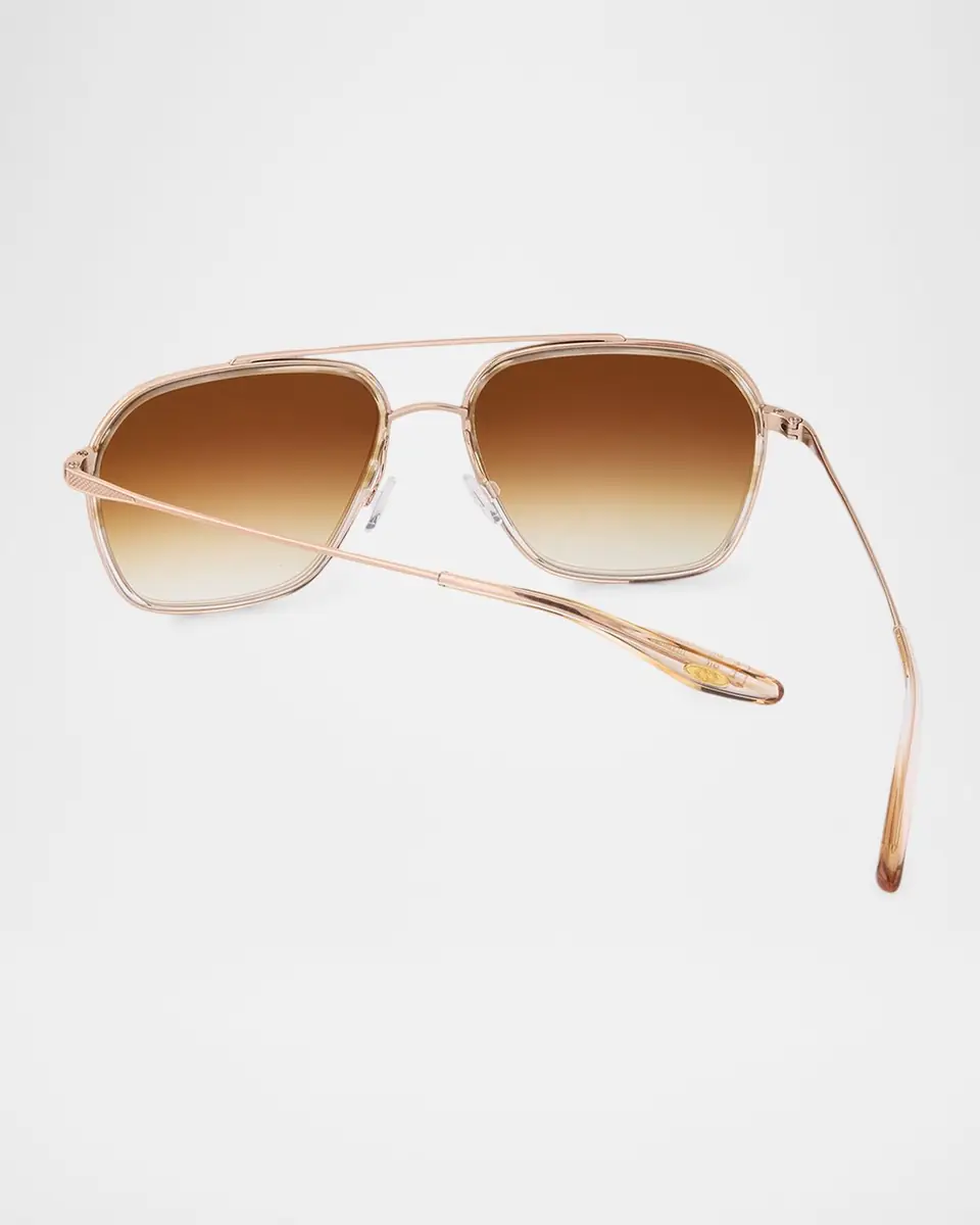 BARTON PERREIRA Rizzo 58mm Aviator Titanium Sunglasses | Thumbnail 2