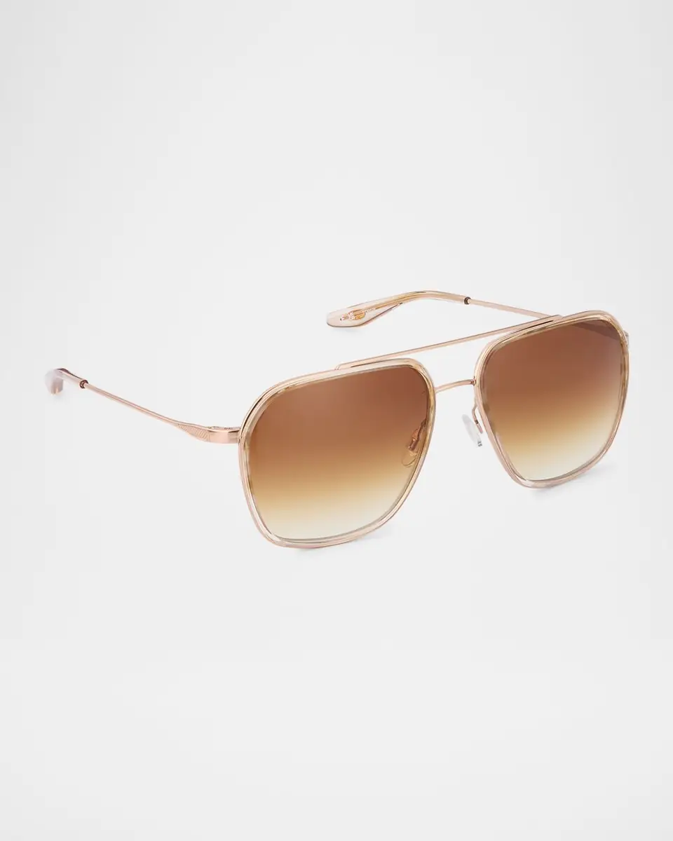 BARTON PERREIRA Rizzo 58mm Aviator Titanium Sunglasses | Thumbnail 3