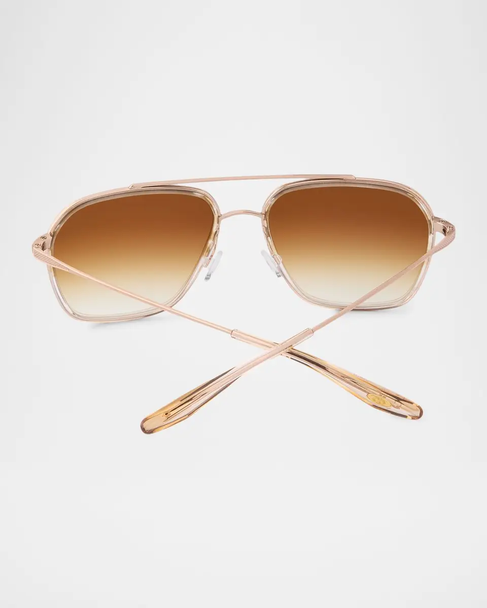 BARTON PERREIRA Rizzo 58mm Aviator Titanium Sunglasses | Thumbnail 4