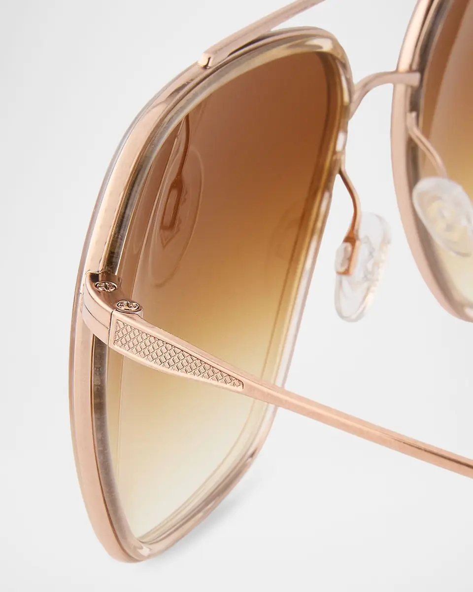 BARTON PERREIRA Rizzo 58mm Aviator Titanium Sunglasses | Thumbnail 5