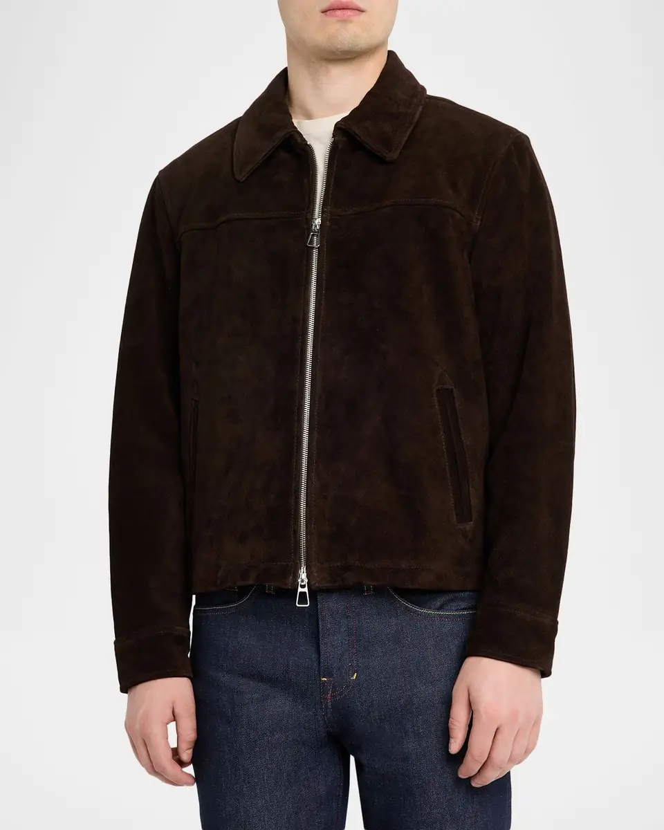 Joe's Jeans Men's Suede Full-Zip Jacket | Thumbnail 4 Joe's Jeans Men's Suede Full-Zip Jacket | Thumbnail 4