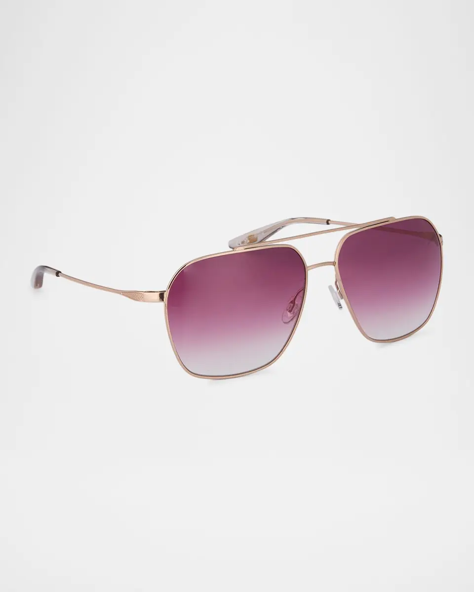 BARTON PERREIRA Rizzo 60mm Aviator Titanium Sunglasses | Thumbnail 3