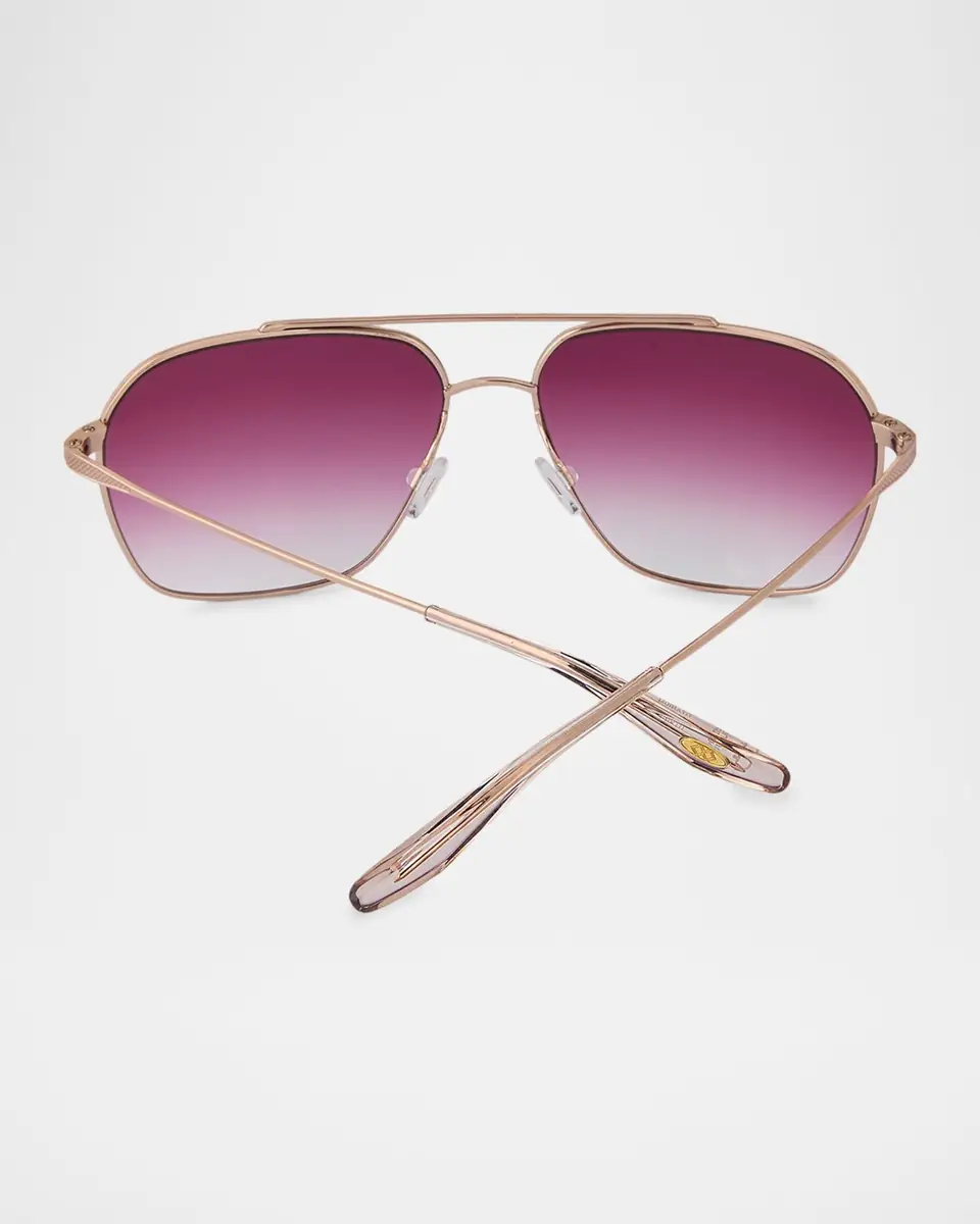 BARTON PERREIRA Rizzo 60mm Aviator Titanium Sunglasses | Thumbnail 4