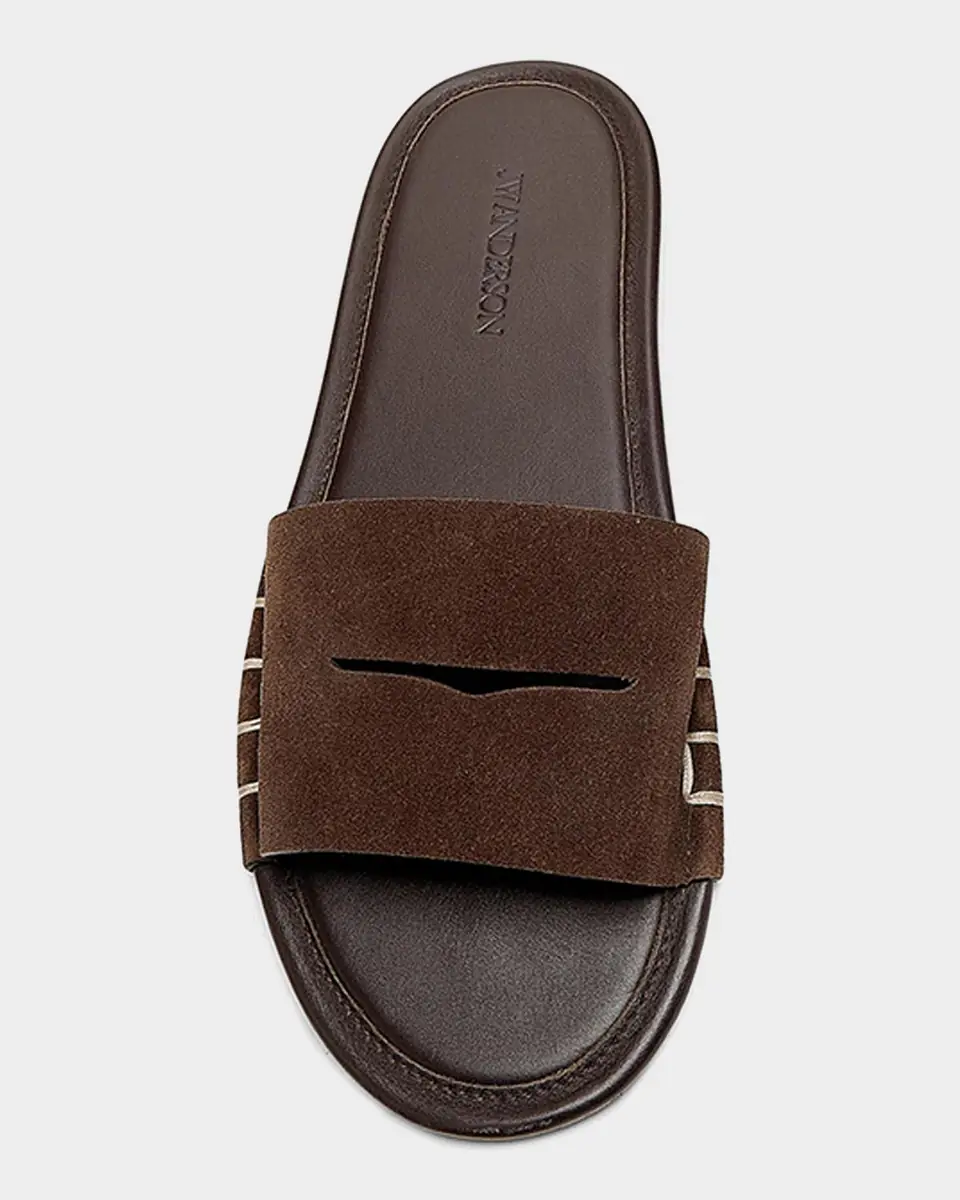 JW Anderson Suede Loafer Slide Sandals | Thumbnail 3 JW Anderson Suede Loafer Slide Sandals | Thumbnail 3