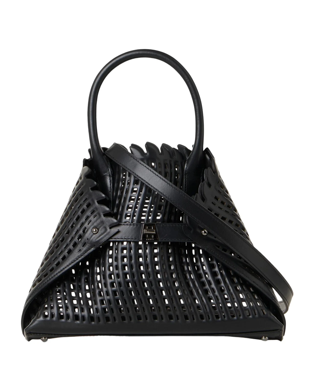 Ai Little Cutout Leather Top-Handle Bag