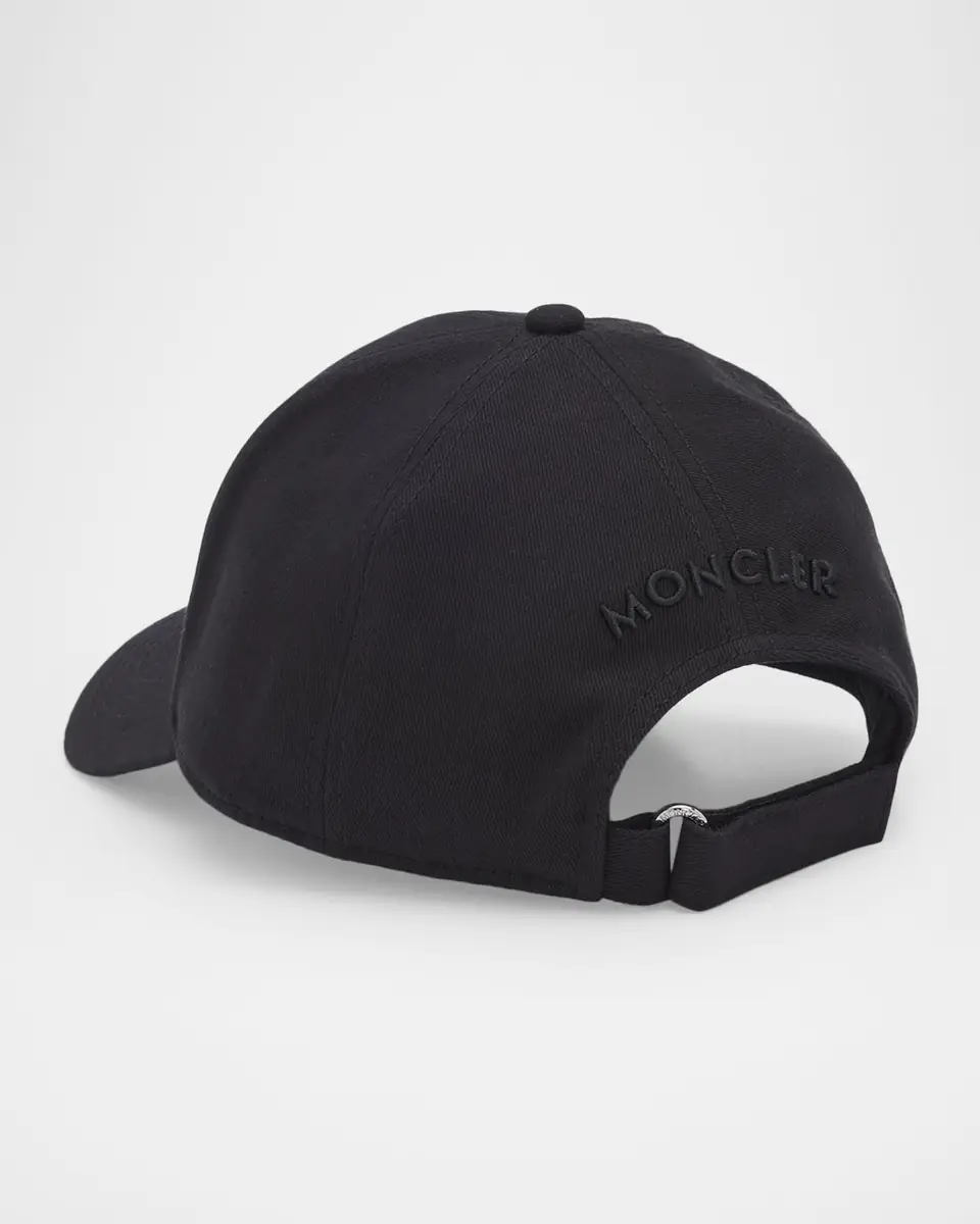 Moncler Men's Logo Cotton Gabardine Baseball Cap | Thumbnail 2 Moncler Men's Logo Cotton Gabardine Baseball Cap | Thumbnail 2