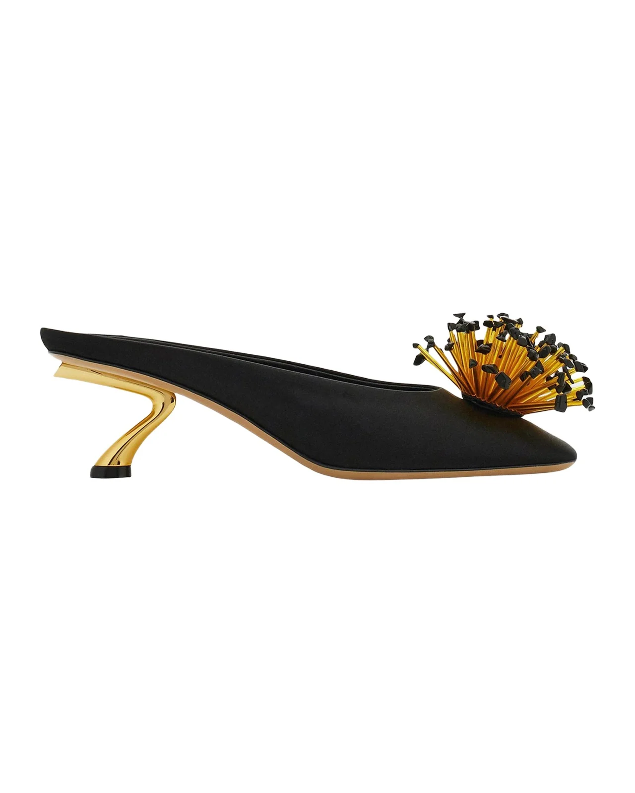 Ferragamo 55mm Safi Beaded Satin Mules