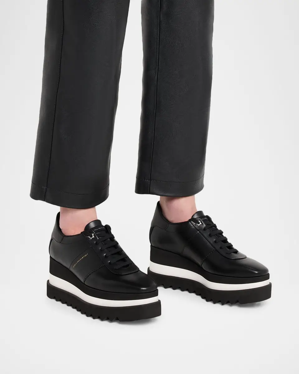 Stella McCartney 80mm Sneak-Elyse Two-Tone Platform Sneakers | Thumbnail 2