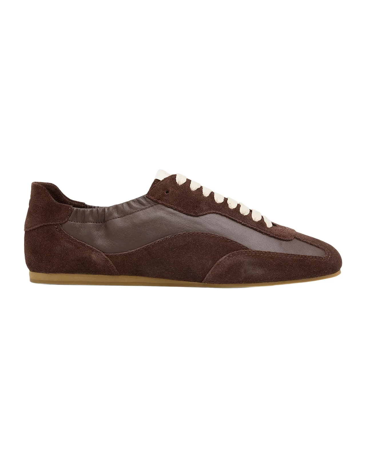 Georgie Suede and Leather Low-Top Sneakers