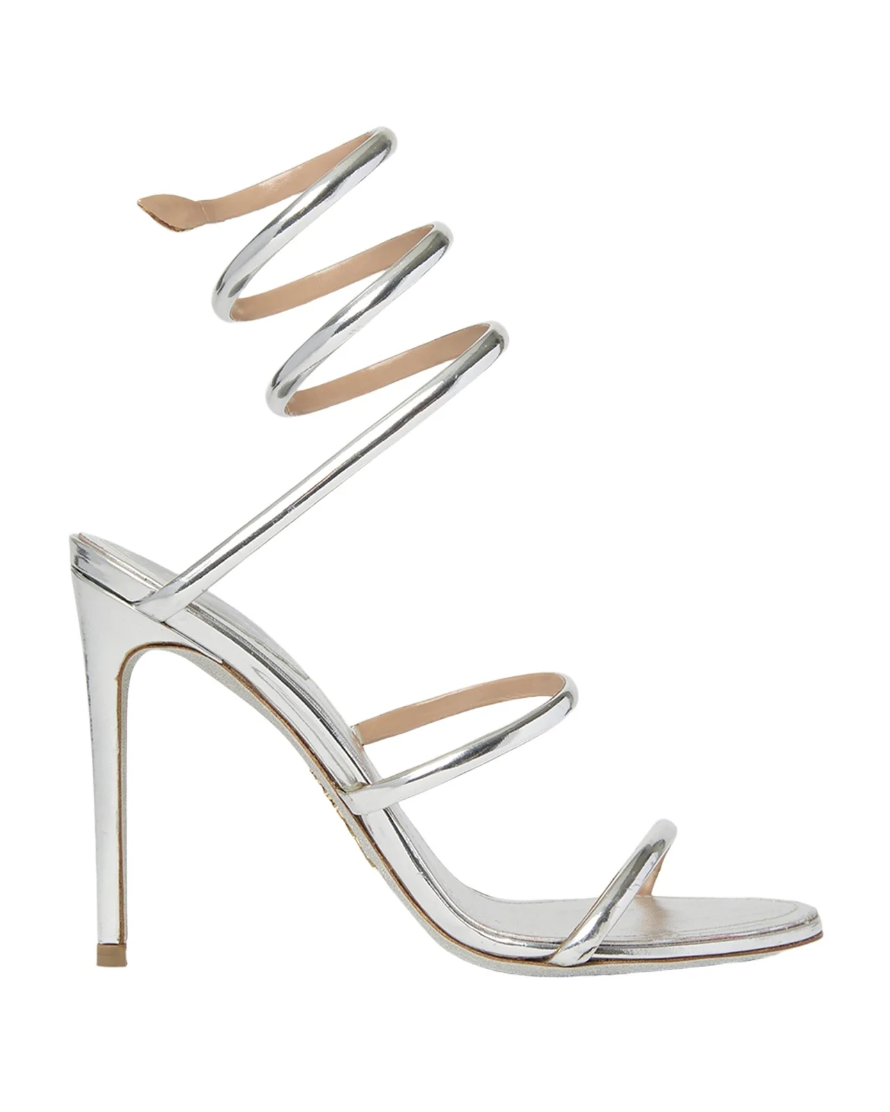 105mm Cleo Metallic Leather Sandals