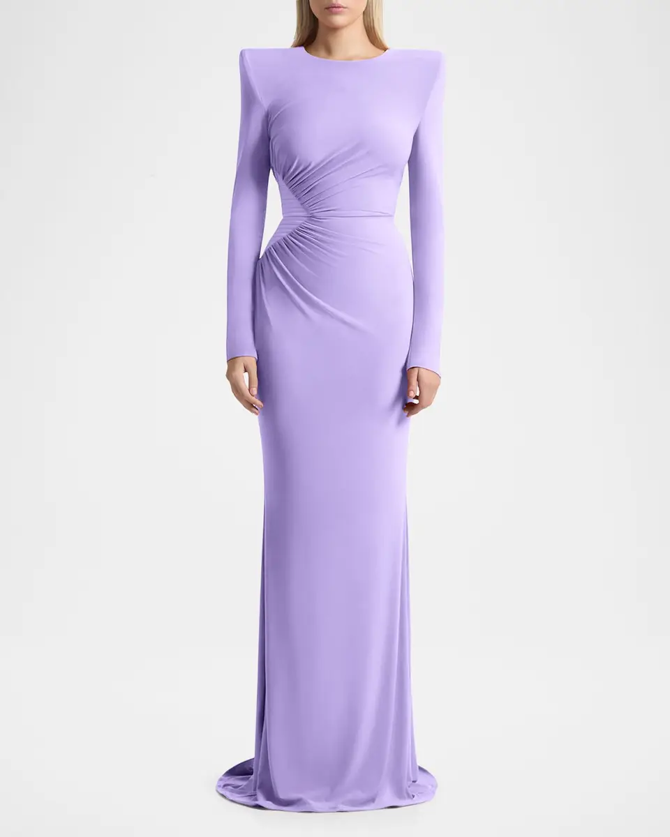 ZHIVAGO Echoes of Self Gathered Jersey Gown | Thumbnail 2 ZHIVAGO Echoes of Self Gathered Jersey Gown | Thumbnail 2