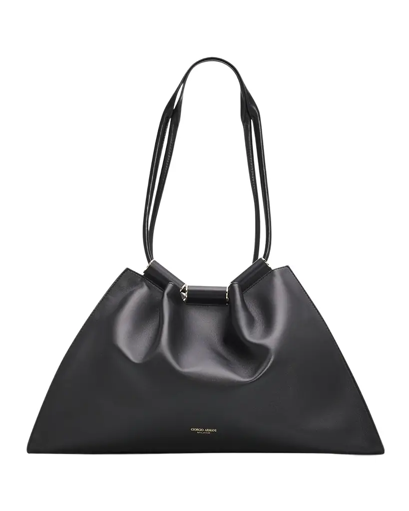 Giorgio Armani Medium Lamb Leather Shopper Tote Bag | Image 1 Giorgio Armani Medium Lamb Leather Shopper Tote Bag | Image 1