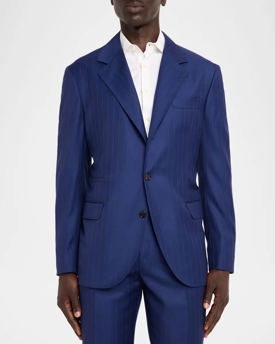 Brunello Cucinelli Pinstriped Linen-Blend Single-Breasted Suit | Thumbnail 4