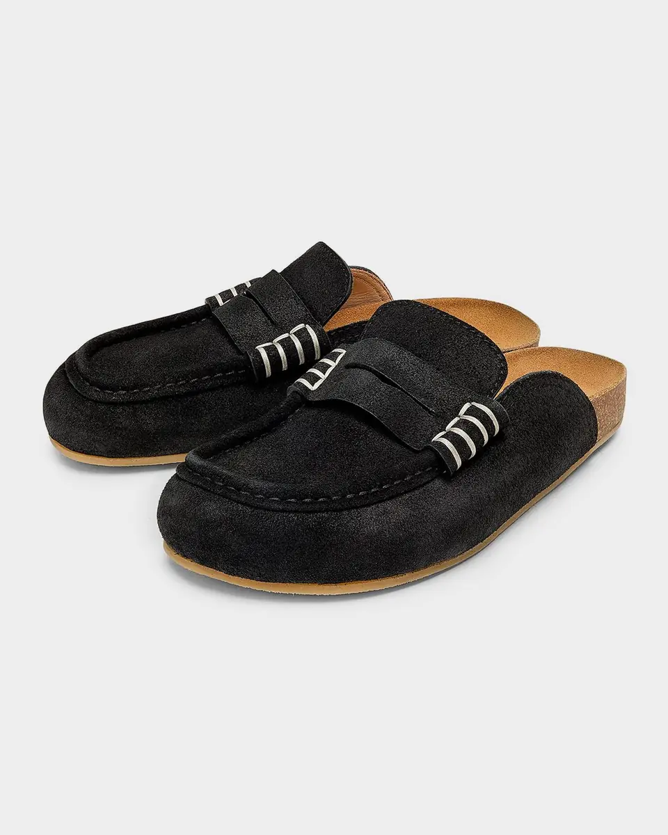 JW Anderson Suede Stitch Loafer Mules | Thumbnail 2 JW Anderson Suede Stitch Loafer Mules | Thumbnail 2
