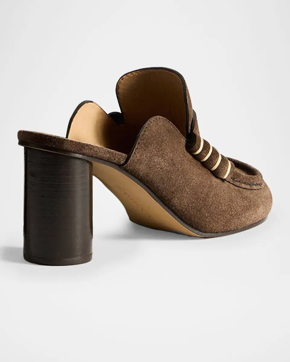 JW Anderson 70mm Suede Loafer Mules | Thumbnail 2