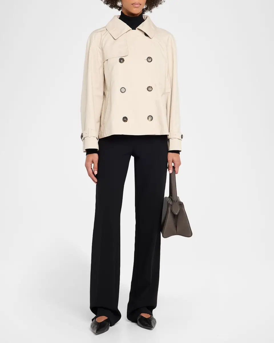 Max Mara Short Water-Repellent Twill Trench Coat | Thumbnail 2 Max Mara Short Water-Repellent Twill Trench Coat | Thumbnail 2