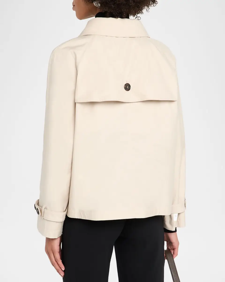 Max Mara Short Water-Repellent Twill Trench Coat | Thumbnail 3 Max Mara Short Water-Repellent Twill Trench Coat | Thumbnail 3