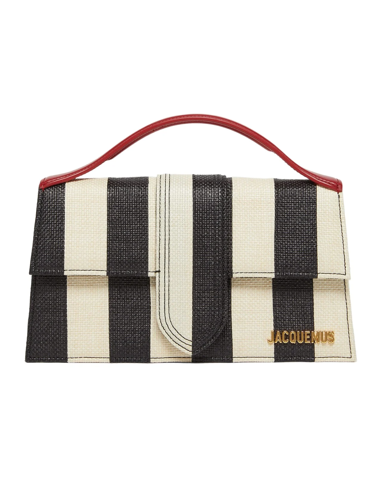 Jacquemus Le Grand Bambino Striped Top-Handle Bag