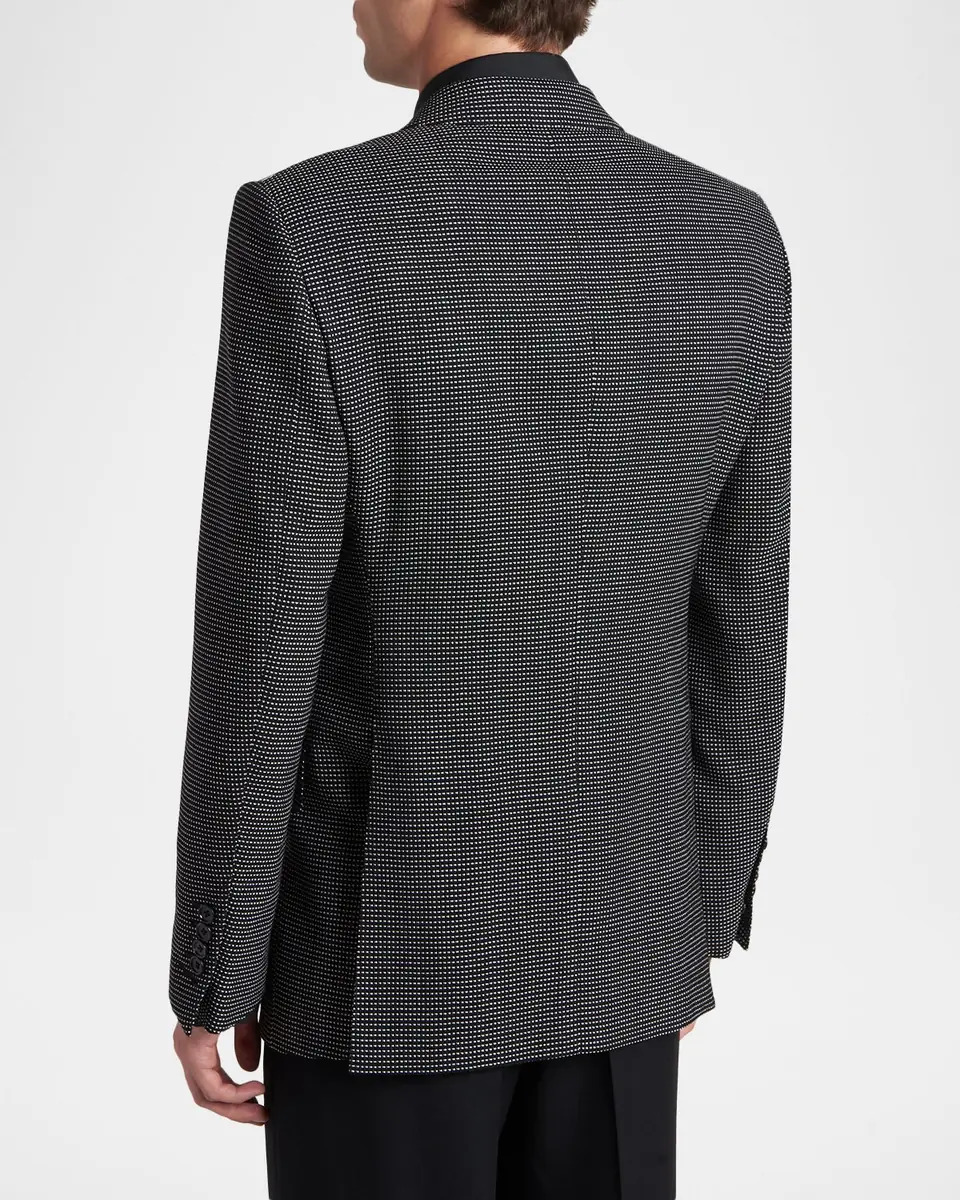 Tom Ford Men's Wool Jacquard Polka Dot Sport Coat | Thumbnail 3 Tom Ford Men's Wool Jacquard Polka Dot Sport Coat | Thumbnail 3