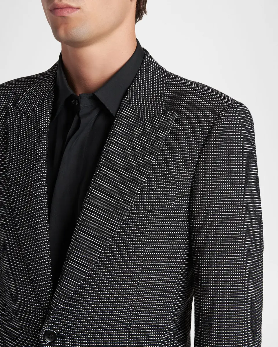 Tom Ford Men's Wool Jacquard Polka Dot Sport Coat | Thumbnail 5 Tom Ford Men's Wool Jacquard Polka Dot Sport Coat | Thumbnail 5